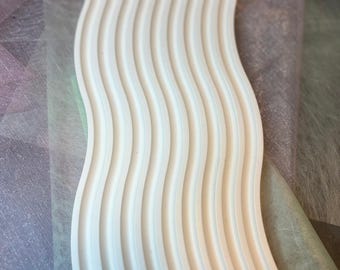 Wave shape decorative trays/handmade jesmonite tray/home decor/candle support/jewellery tray