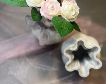 Scented Wax Rose Bouquet in Jesmonite Mini Vase