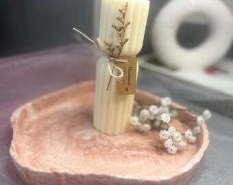 Gloss Finish Jesmonite Tree Trunk Tray