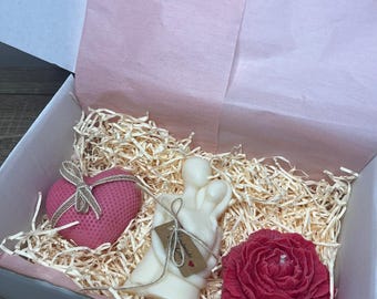 Three candle gift/ handmade organic soy wax scented candle
