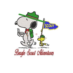 Snoopy Scout mit Woodstock Stickerei