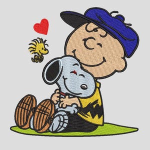 Charly Snoopy and Wodstock Embroidery