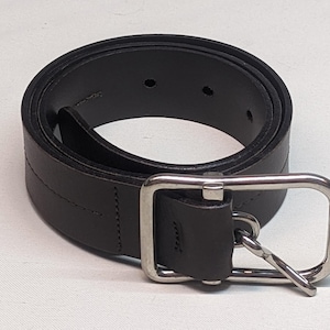 D&G authentic belt DOLCE & GABBANA Black Leather Vintage D&G Logo Buckle Men main image 4