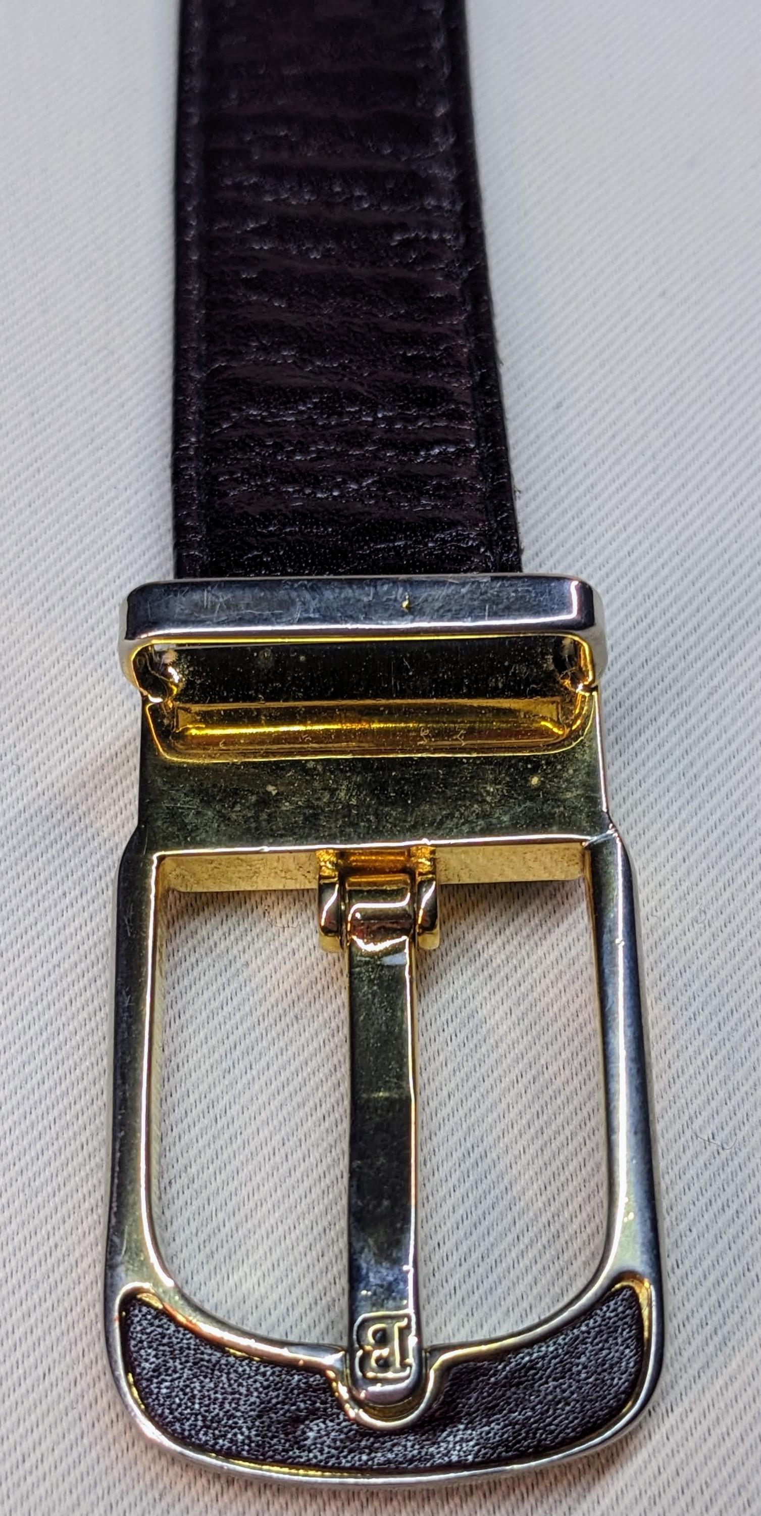 Vintage Bally Leather Belt, Made in Italy, Dark Brown, Size 