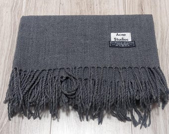 Acne Studios Cream Virgin Wool Scarf - Made in Italy - Etsy