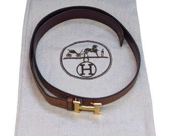 Vintage Reversible Hermes Paris Made in France Belt