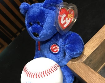 Dusty Beanie Bear Plus Chicago Cubs Mementos