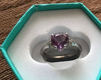 Sterling Silber Amethyst Ring