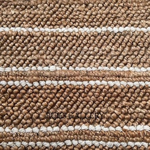 Handwoven Natural Jute Rug: Eco-Friendly Boho Area Rug