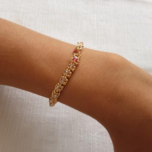 Braccialetto di cristallo con perline