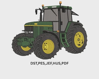 John Deere 7810 Tractor Embroidery design, Farm Tractor Embroidery Design