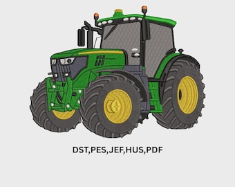 John Deere farm tractor Embroidery design