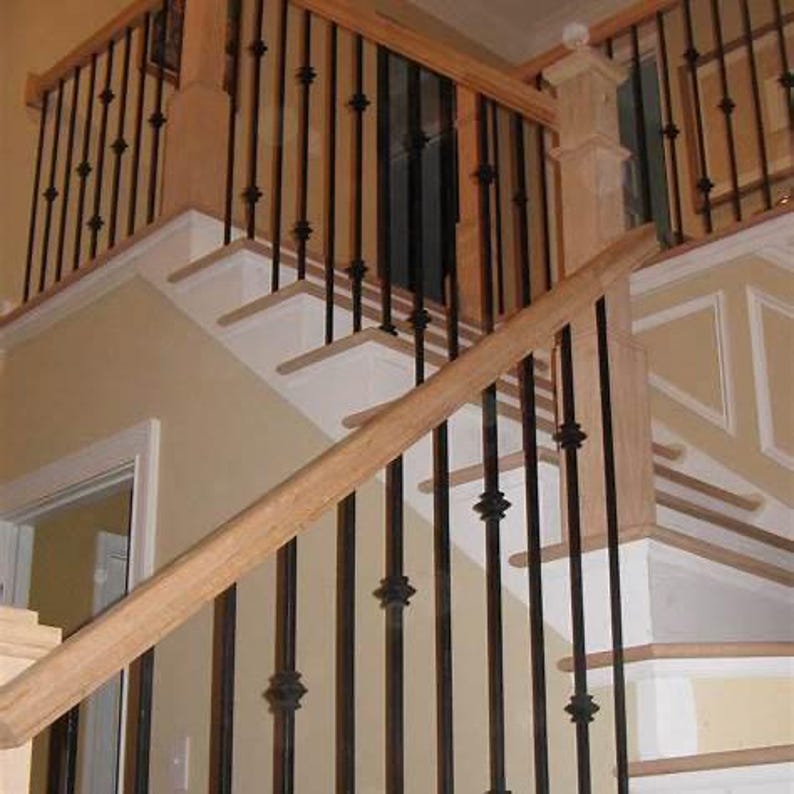 Hand-forged Wrought Iron Balusters – Custom Stair Railing Spindles ...