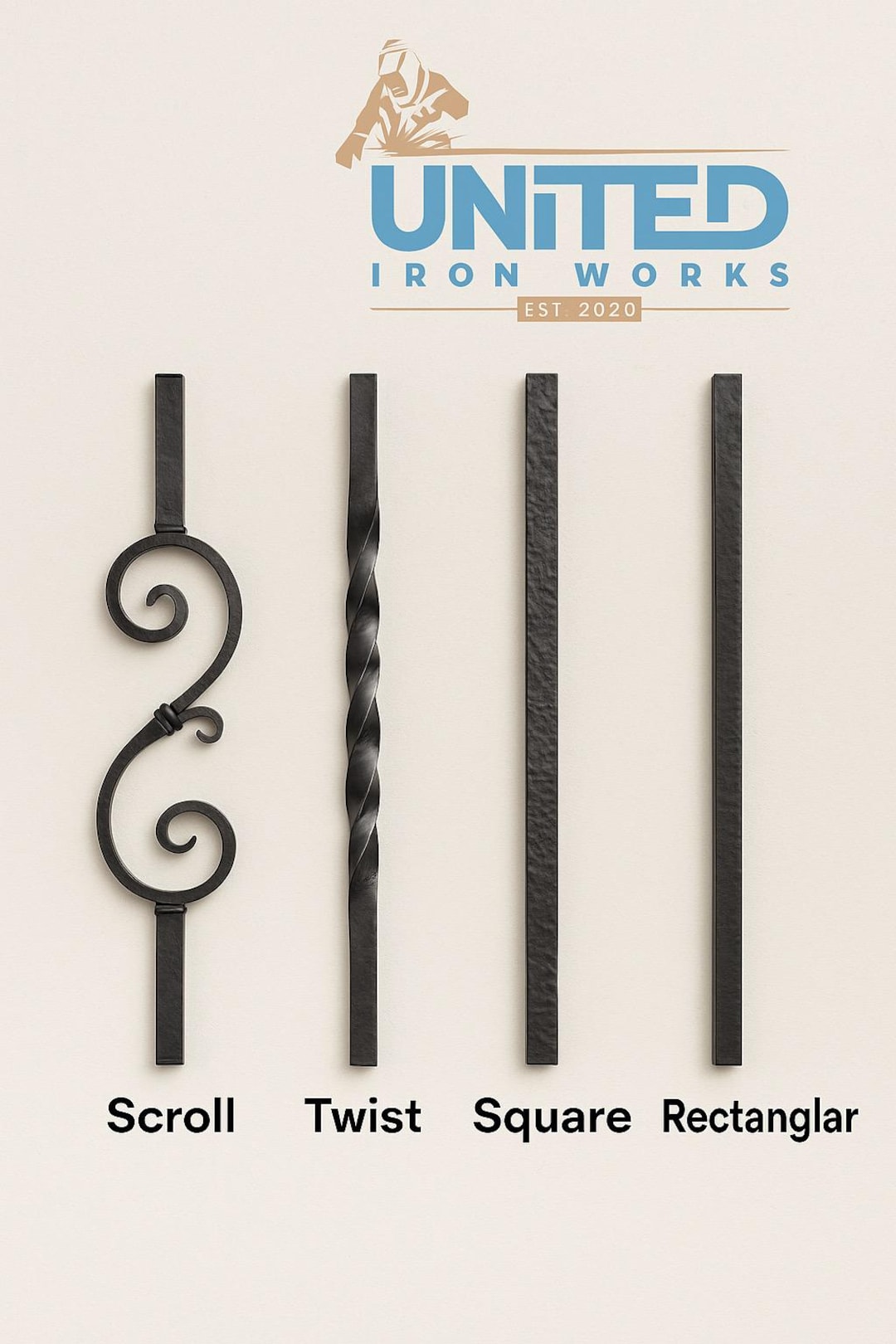 Hand-forged Wrought Iron Balusters – Custom Stair Railing Spindles ...