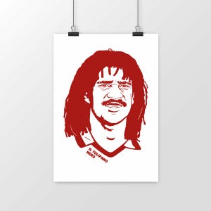 Poster Ruud Gullit – Fan Art Il Tulipano Nero – AC Milan – Carta ecologica ultra spessa