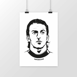 Alessandro Del Piero Poster – Pinturicchio Fan Art – Juventus Legend – Ultra-Thick Eco-Friendly Paper