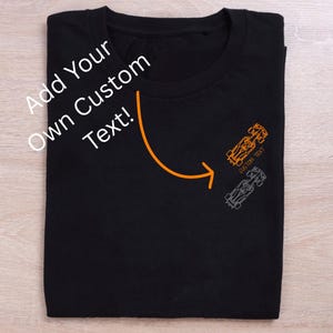 Custom F1-Inspired Unisex Shirt in Papaya | Race Car Tee l Add Name or Phrase-15 Char Max | Minimalist Design l F1 Gift l McLaren Fans image 2