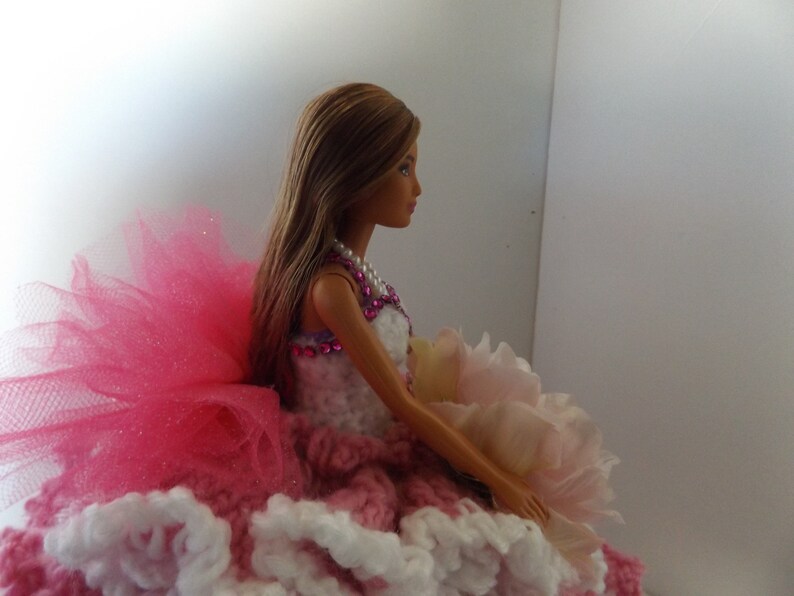 Barbie Toilet Paper Doll/Bedroom Doll/Raspberry and White/12 Etsy