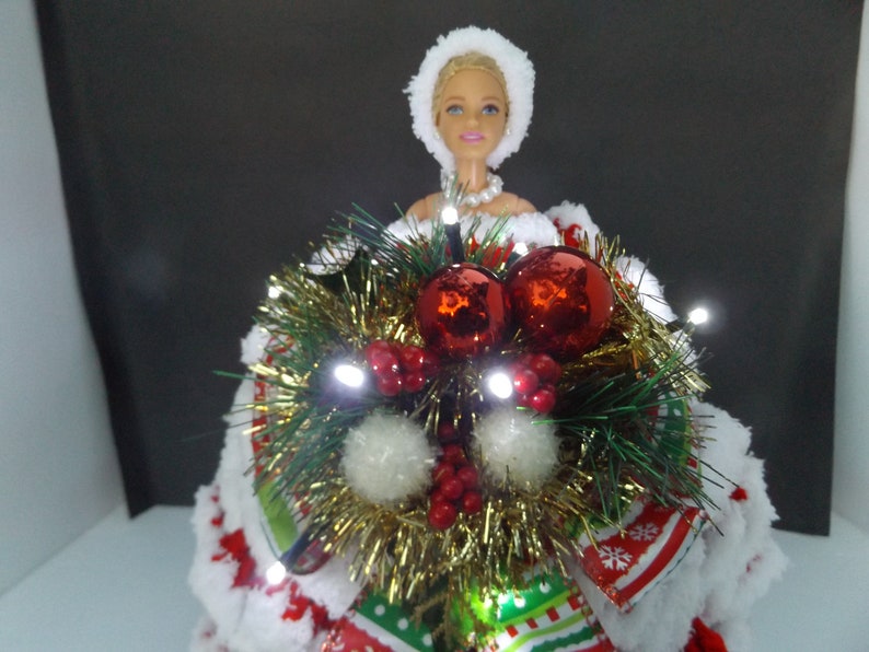 MRS SANTA/  Lighted Christmas Barbie Decoration/Centerpiece/ image 1