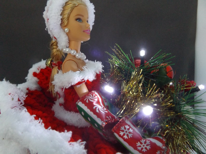 MRS SANTA/  Lighted Christmas Barbie Decoration/Centerpiece/ image 3