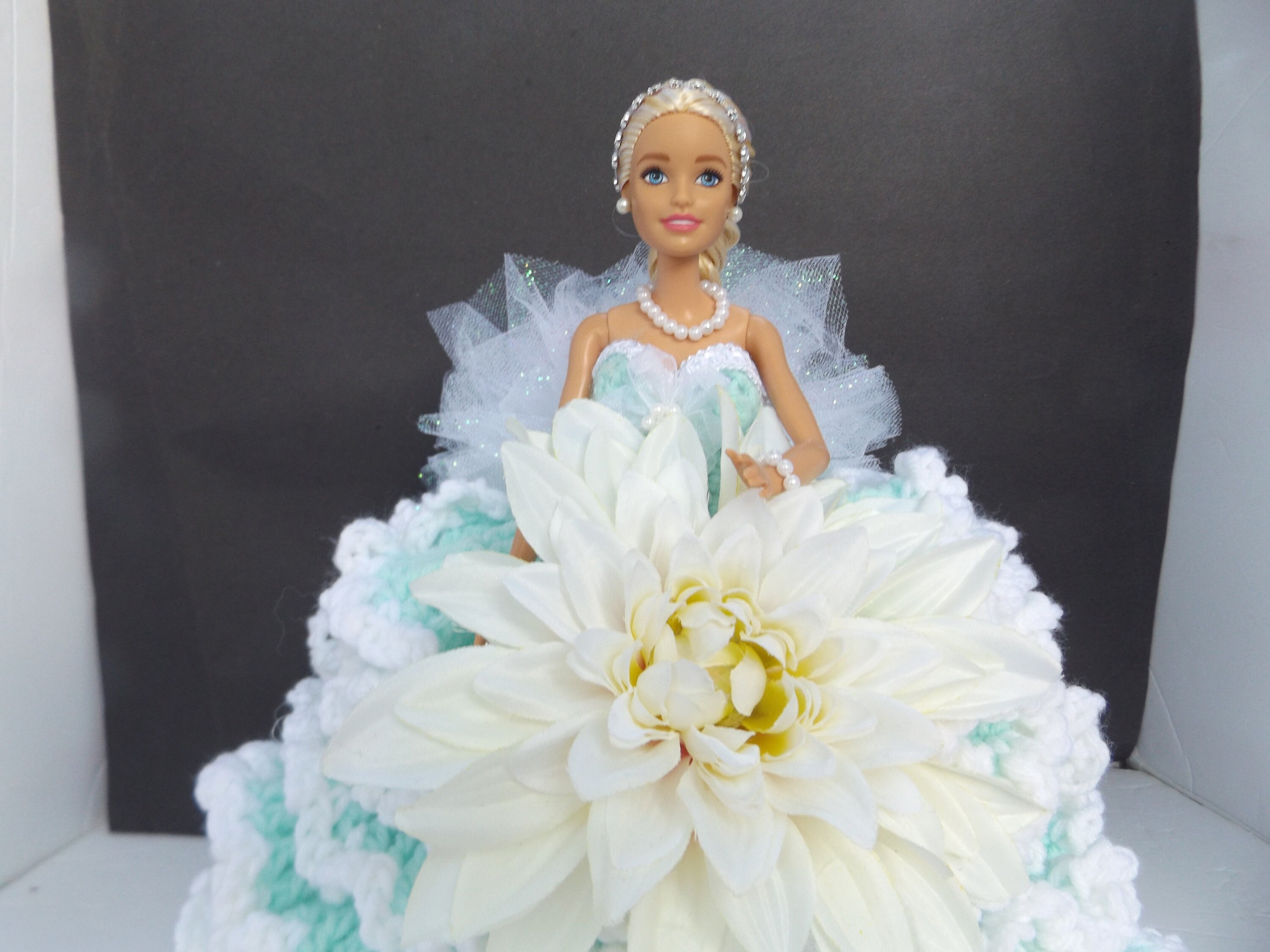 BARBIE DOLL /toilet Paper Doll/mint Green Dress/white Trim/ Etsy