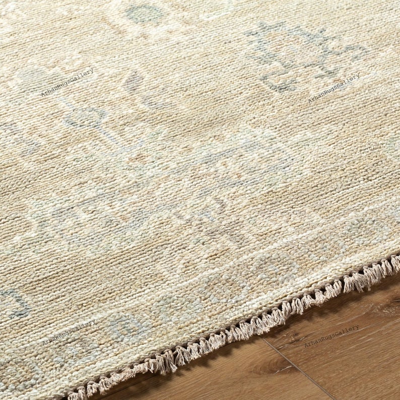 Hand-Knotted Rug, 8x10 Traditional Wool Rugs for Living Room, 10x14 Turkish Oushak Rug image 3