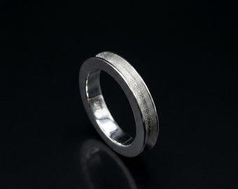 925 Sterling Silver Horse Hair Ring, Handmade Memorial Jewelry, Custom Hair Ring Band, Cremation Keepsake Ring, Silver Band, Gift for Him