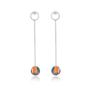 Turquoise Earring Solid 925 Sterling Silver Earrings, Multi Color Oyster Turquoise Gemstone Earring Design Earring, Gift for Her