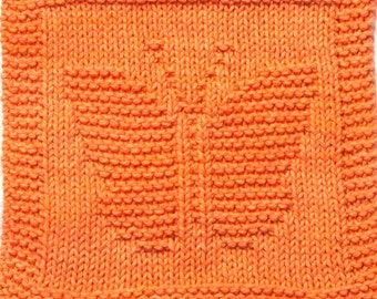 Knitting Cloth Pattern - BUTTERFLY - PDF