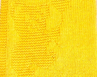 SNUGGLY BEAR Baby Blanket Knitting Pattern  -  PDF