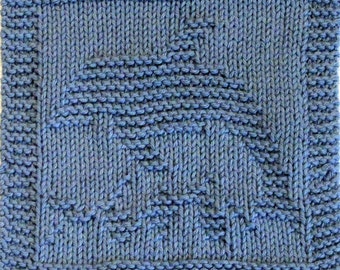 Knitting Cloth Pattern - DOLPHIN - PDF