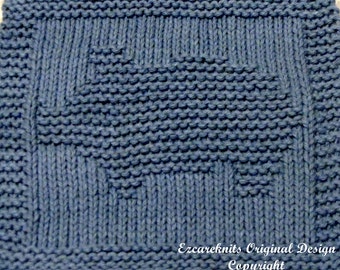 Knitting Cloth Pattern - PIGGY BANK - PDF