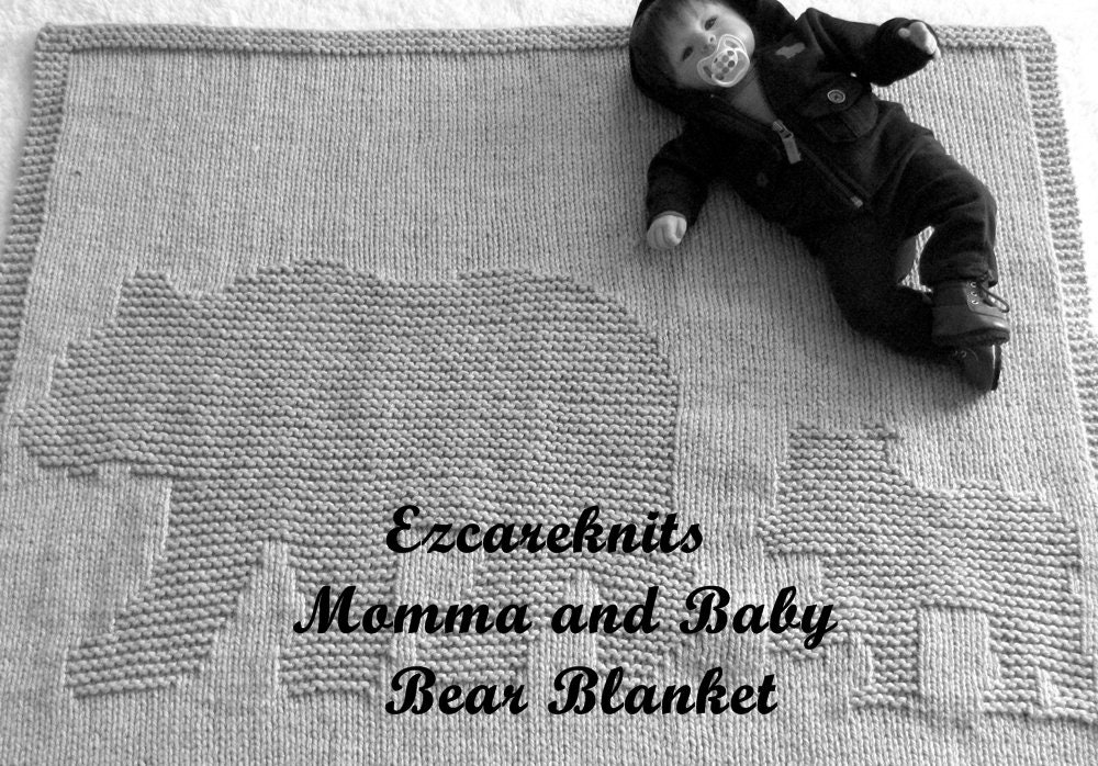 MAMMA and BABY BEAR Blanket Baby Blanket Knitting Pattern/ Etsy