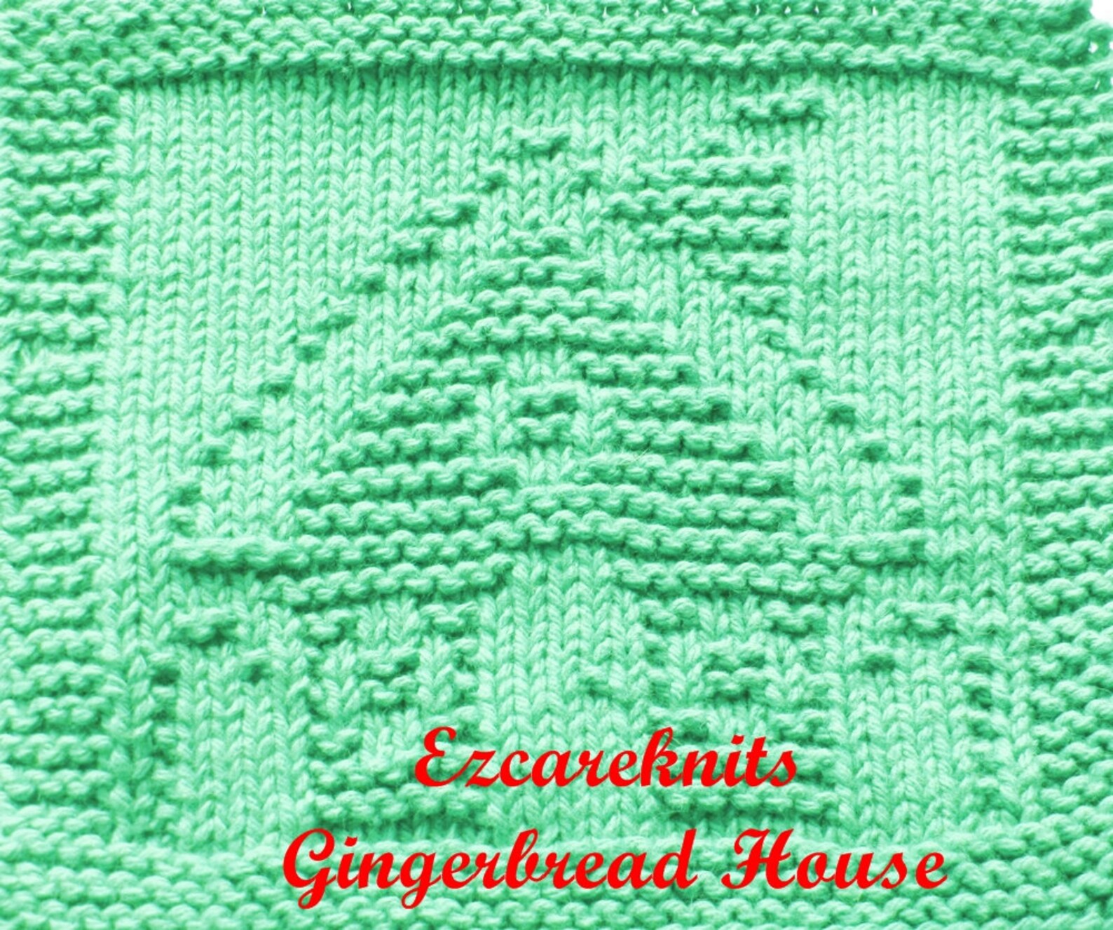 Knitting Cloth Pattern - GINGERBREAD HOUSE - Etsy