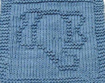 Knitting Cloth Pattern - ELEPHANT FACE - PDF