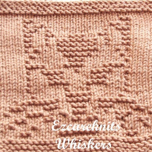 Knitting Cloth Pattern - WHISKERS