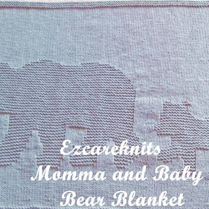 Coperta MAMMA e BABY BEAR - Modello per coperta per neonati/modello facile per coperta per neonati/Binky, Blankie/copertina per passeggino e seggiolino auto