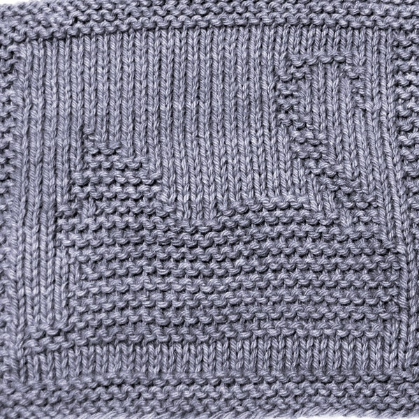 Knitting Cloth Pattern - GRAY KITTY - PDF