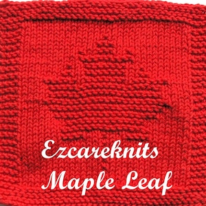 MAPLE LEAF, knitting pattern, Face Cloth, Spa Cloth, Blanket Square, handicraft, Quick Knit, knitting, Washcloth, Needlecraft, dishcloth