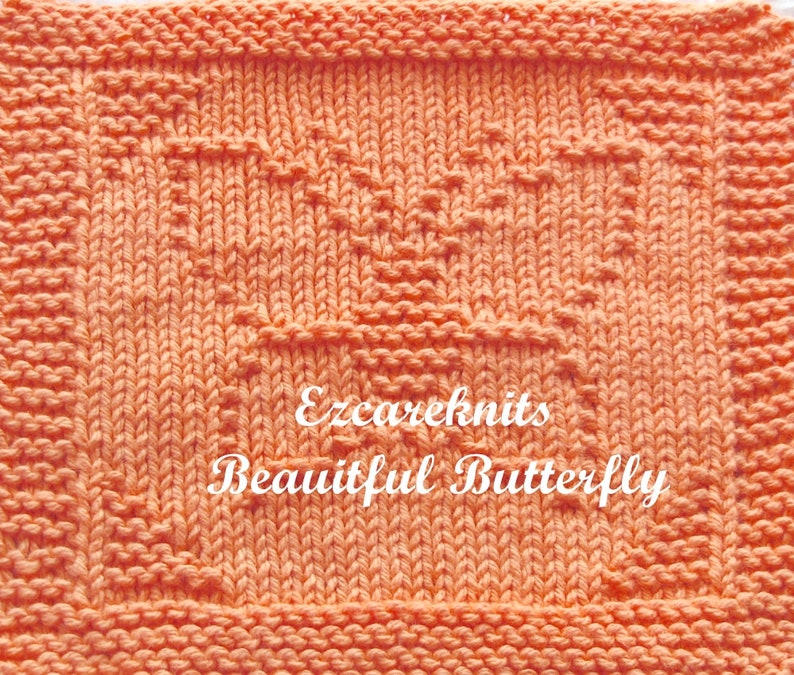 BEAUTIFUL BUTTERFLY Knitting Pattern Face Cloth Spa Cloth Etsy