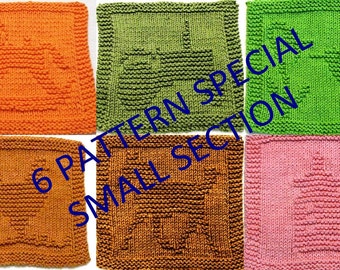 Knitting Cloth Pattern,  Special  6 for 18.12 from small cloth section"  ONLY - Link Below to small section