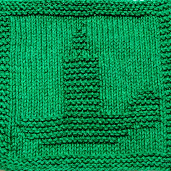 Knitting Cloth Pattern - CHRISTMAS CANDLE - PDF
