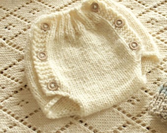 Diaper Cover Knitting Pattern - Newborn  - Instant Download