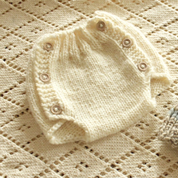 Diaper Cover Knitting Pattern - Newborn  - Instant Download