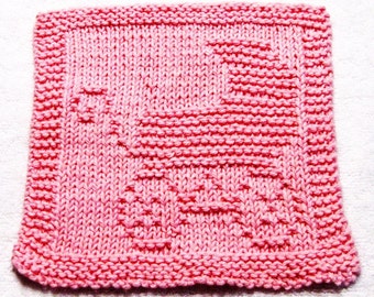 Knitting Cloth Pattern - BABY CARRIAGE - PDF