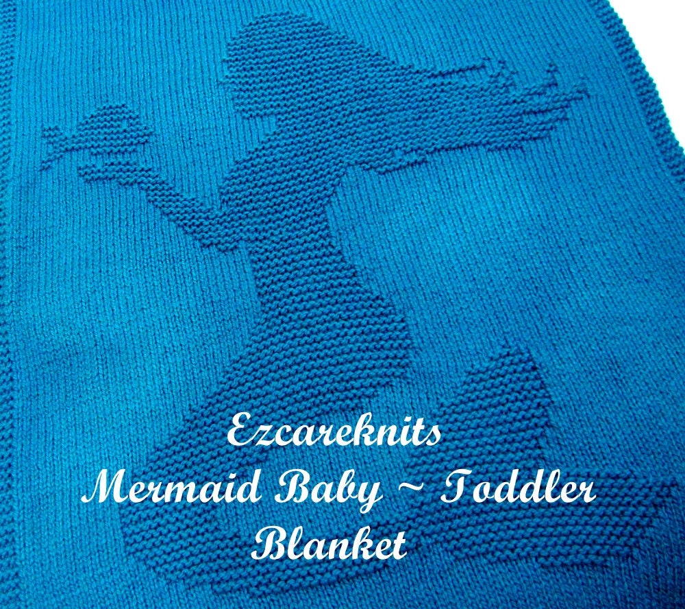 Knitting Pattern MERMAID Baby Toddler Blanket 2 Great Etsy