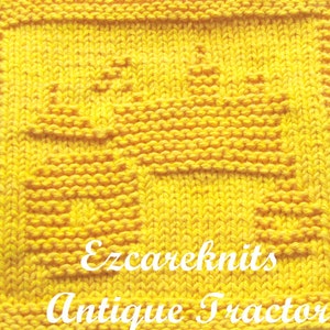 Knitting Cloth Pattern - ANTIQUE TRACTOR - PDF