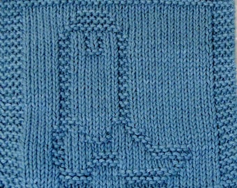Knitting Cloth Pattern - COWBOY BOOT - Pdf