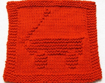 Knitting Cloth Pattern -  RED WAGON - PDF