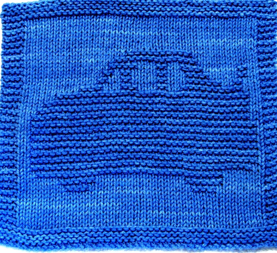 Knitting Cloth Pattern RACE CAR Washcloth Spa Cloth, Dishcloth Face